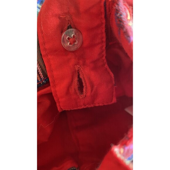 Janie and Jack Plaid Suspender Pants 6–12 Months Red Tartan Holiday - Picture 5 of 6